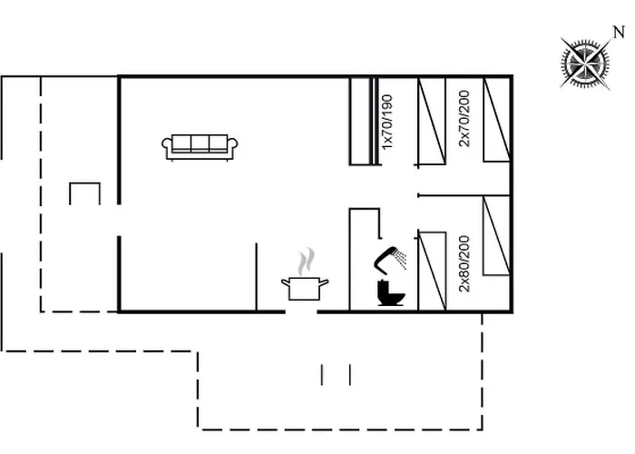 Σπίτι διακοπών Fridborg - 1km From The Sea By Interhome Oksbøl